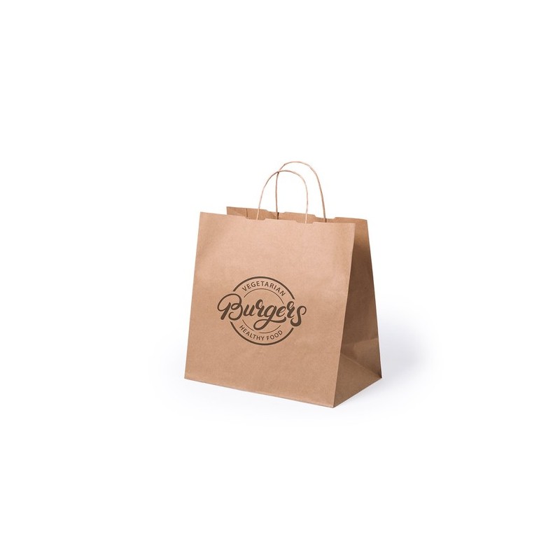 Sac en Papier Personnalisé Take Away Matières : papier recyclé impression haute définition