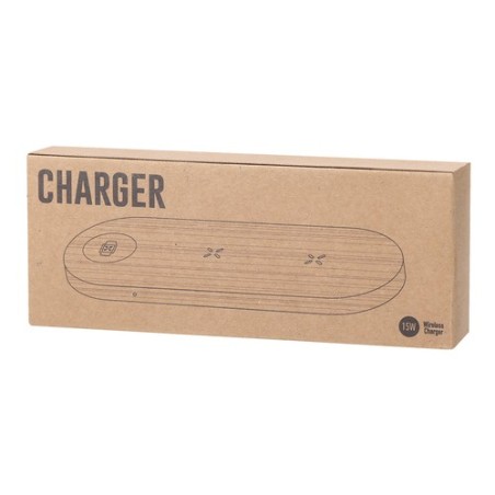 Chargeur personnalisé pas cher Tigris Matières : bambou Couleurs : naturel impression haute définition