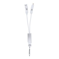 Chargeur USB personnalisé pas cher Leony Matières : aluminium recyclé  Couleurs : argenté