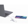 Chargeur USB personnalisé pas cher Leony Matières : aluminium recyclé  Couleurs : argenté livraison express 24h 48h