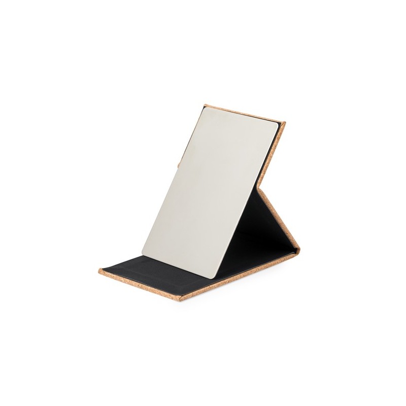 Miroir Pliant Éco-responsable Personnalisé en Liège - Bien-être et Beauté Matières : liège personnalisable avec votre logo