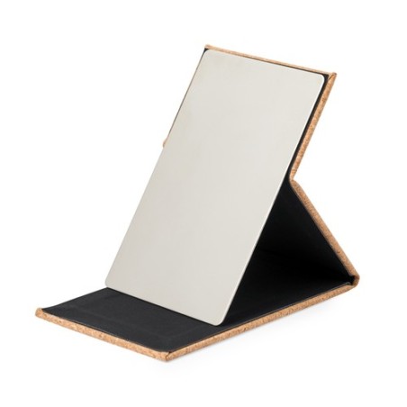 Miroir Pliant Éco-responsable Personnalisé en Liège - Bien-être et Beauté Matières : liège personnalisable avec votre logo