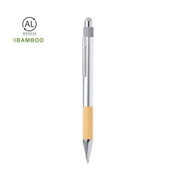 Stylet Éco-responsable Pratique Personnalisé Bille Deimox Matières : bambou Couleurs : argenté 2