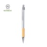 Stylet Éco-responsable Pratique Personnalisé Bille Deimox Matières : bambou Couleurs : argenté personnalisable avec votre logo