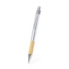 Stylet Éco-responsable Pratique Personnalisé Bille Deimox Matières : bambou Couleurs : argenté cadeau entreprise pas cher