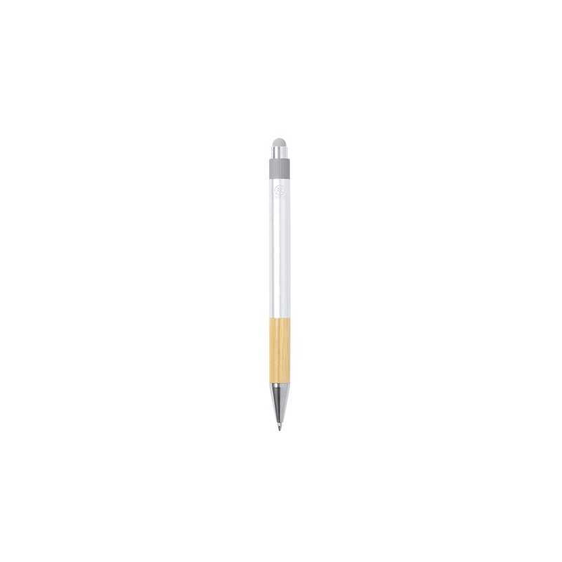 Stylet Éco-responsable Pratique Personnalisé Bille Deimox Matières : bambou Couleurs : argenté goodies publicitaire événementiel
