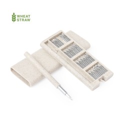 Set d'Outils Éco-responsables et Pratiques Personnalisés Zephyr Matières : ABS Couleurs : naturel 2