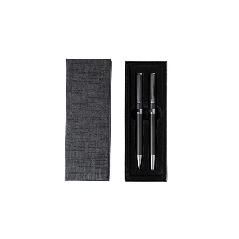 Set de Stylo et Roller Personnalisés Élégants Okonel à Prix Abordable Matières : métal Couleurs : noir