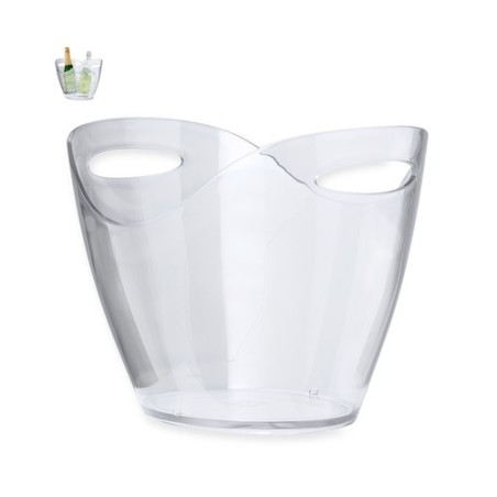 Seau à Glaçons Éco-responsable Élégant Personnalisé Aretha Matières : polystyrène (PS) Couleurs : transparent personnalisable av