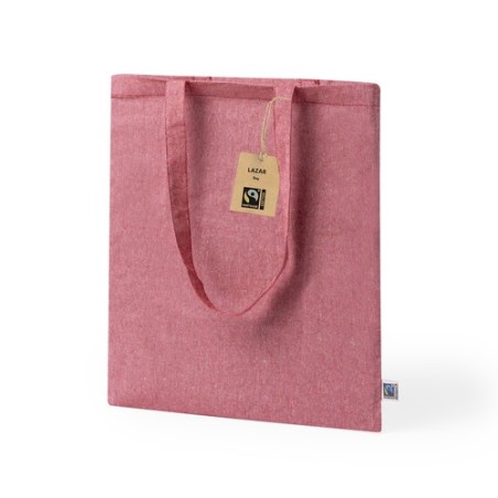 Sac Éco-responsable Personnalisé de Shopping Lazar Fairtrade Matières : coton recyclé Couleurs : bleu cadeau entreprise pas cher