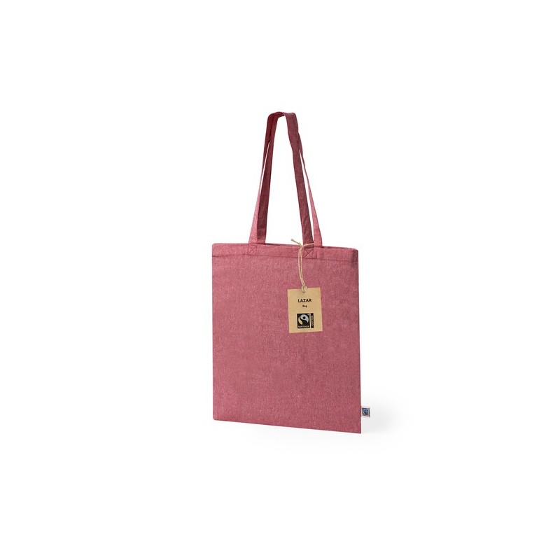 Sac Éco-responsable Personnalisé de Shopping Lazar Fairtrade Matières : coton recyclé Couleurs : bleu cadeau collaborateur premi
