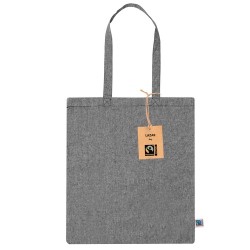 Sac Éco-responsable Personnalisé de Shopping Lazar Fairtrade Matières : coton recyclé Couleurs : noir cadeau entreprise pas cher