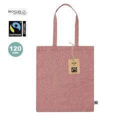 Sac Éco-responsable Personnalisé de Shopping Lazar Fairtrade Matières : coton recyclé Couleurs : noir objet promotionnel éco-res