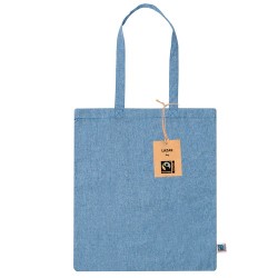 Sac Éco-responsable Personnalisé de Shopping Lazar Fairtrade Matières : coton recyclé Couleurs : noir cadeau affaires élégant