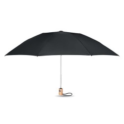 Parapluie pliable  190T en RPET de 23'' - LEEDS Matières : métal Couleurs : noir