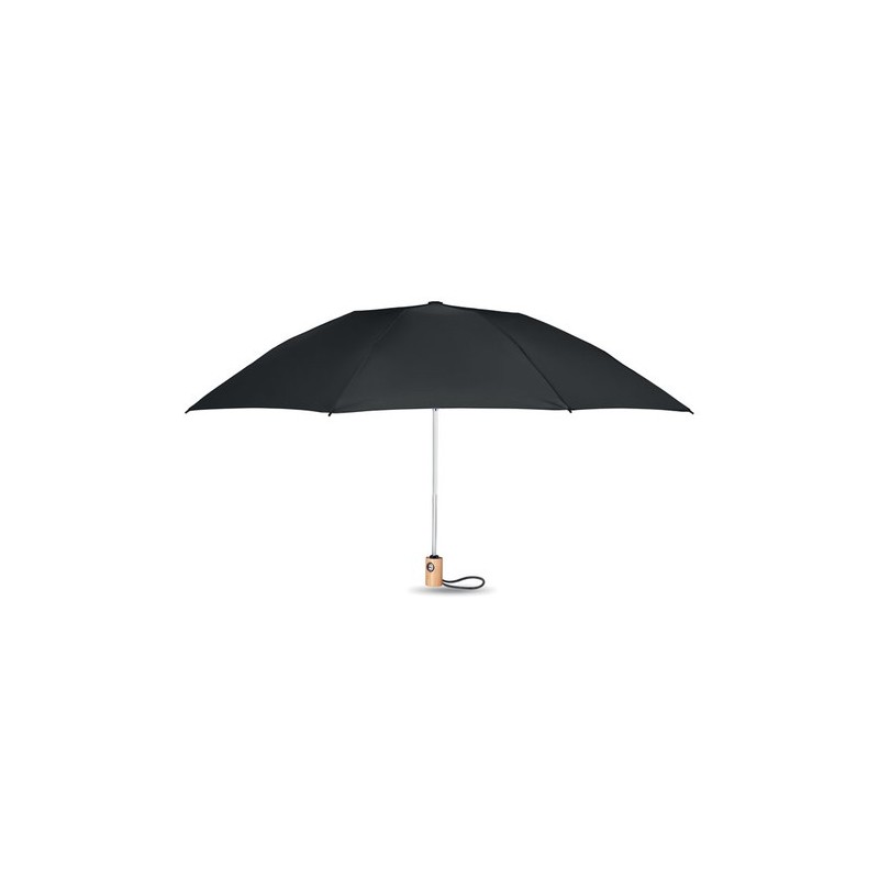 Parapluie pliable  190T en RPET de 23'' - LEEDS Matières : métal Couleurs : noir