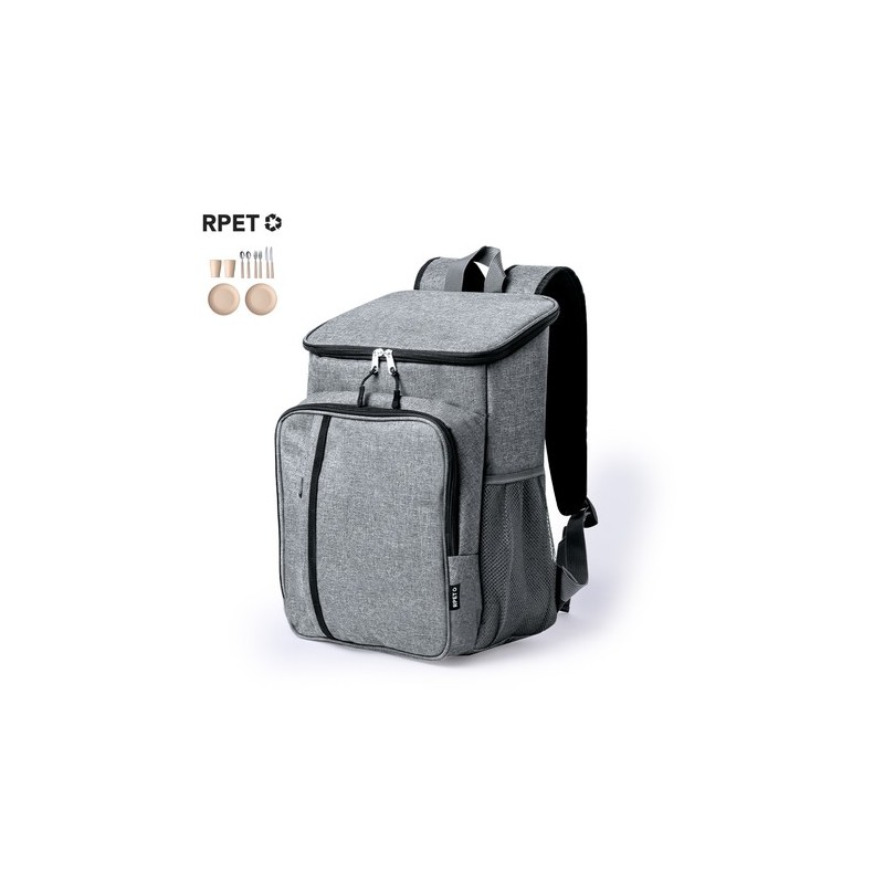 Sac à Dos Glacière Personnalisé et Publicitaire Shira Matières : PEVA Couleurs : gris personnalisable avec votre logo