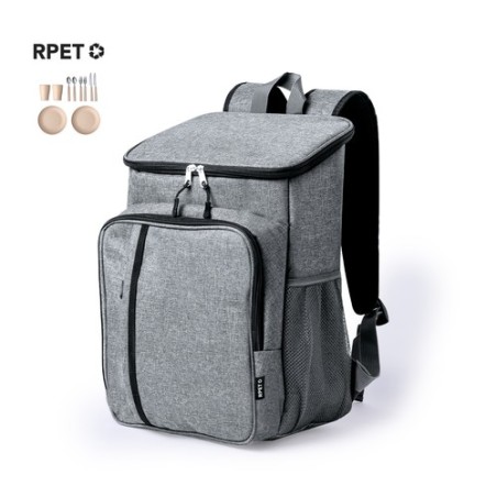 Sac à Dos Glacière Personnalisé et Publicitaire Shira Matières : PEVA Couleurs : gris personnalisable avec votre logo