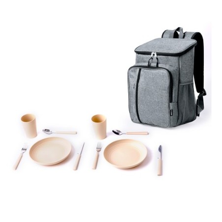 Sac à Dos Glacière Personnalisé et Publicitaire Shira Matières : PEVA Couleurs : gris impression haute définition