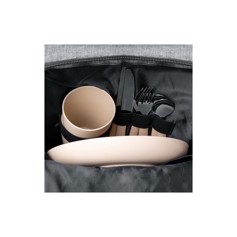 Sac à Dos Glacière Personnalisé et Publicitaire Shira Matières : PEVA Couleurs : gris marquage laser ultra précis