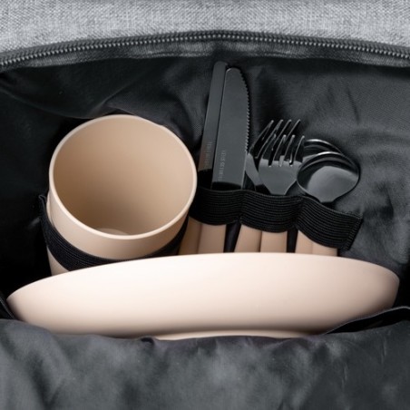 Sac à Dos Glacière Personnalisé et Publicitaire Shira Matières : PEVA Couleurs : gris marquage laser ultra précis