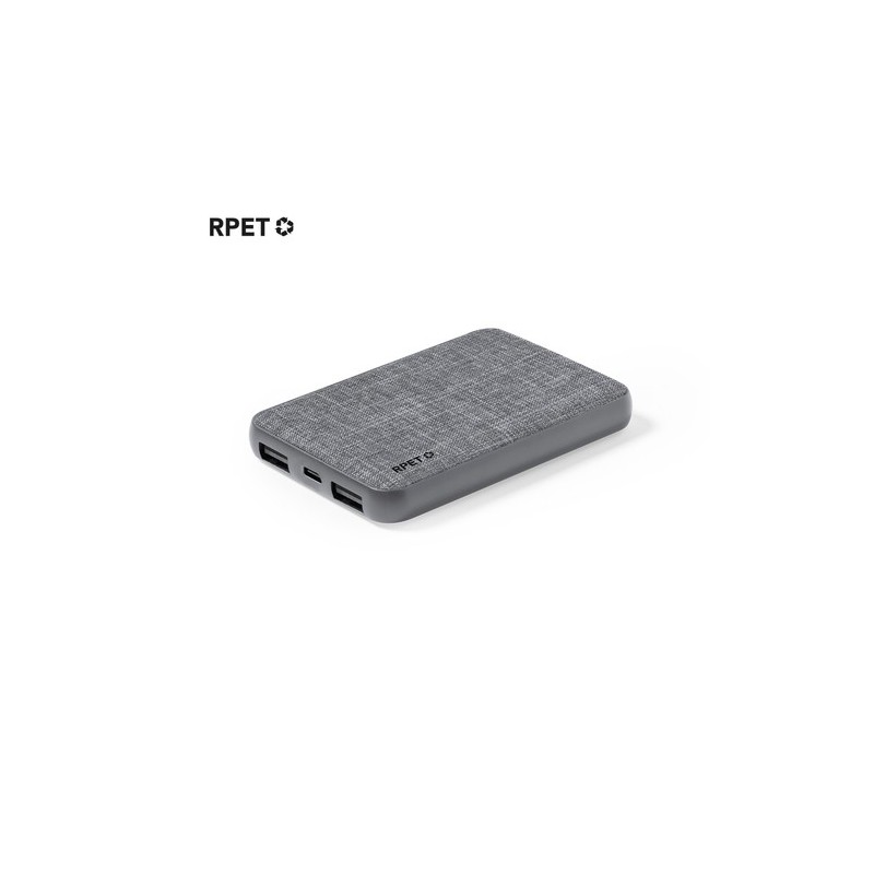 Power Bank  Syrong - Chargeur portable 10000mAh Couleurs : gris Matières : polyester recyclé personnalisable avec votre logo