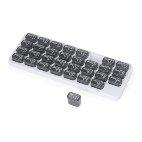 Pilulier Mensuel Organisateur Personnalisé - Stexio Couleurs : gris impression haute définition