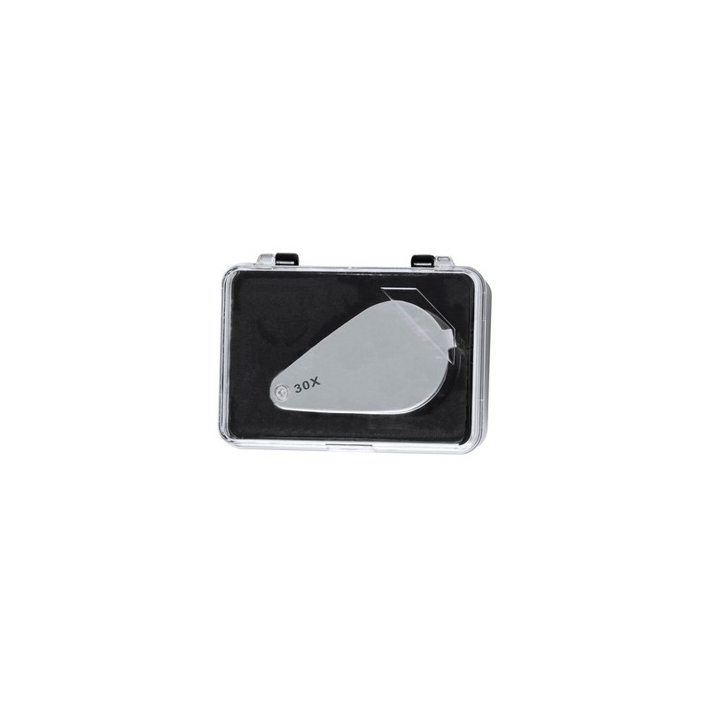 Loupe pliante personnalisée 30X de bureau - Yoplin Matières : métal Couleurs : argenté livraison express 24h 48h