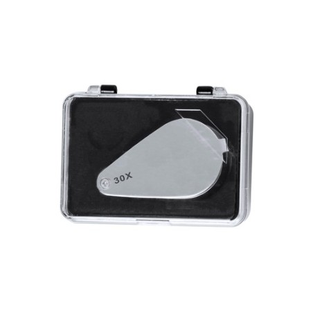 Loupe pliante personnalisée 30X de bureau - Yoplin Matières : métal Couleurs : argenté livraison express 24h 48h