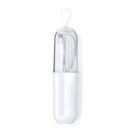 Câble de Charge Rapide Éco-Responsable Personnalisé Skot Couleurs : blanc