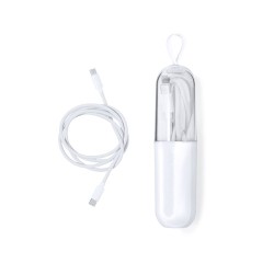 Câble de Charge Rapide Éco-Responsable Personnalisé Skot Couleurs : blanc 2