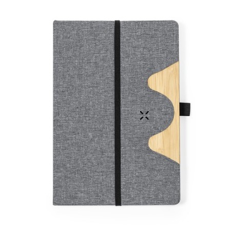 Bloc Notes Éco-responsable et Pratique avec Chargeur Dalou Matières : bambou Couleurs : gris