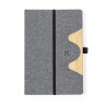 Bloc Notes Éco-responsable et Pratique avec Chargeur Dalou Matières : bambou Couleurs : gris
