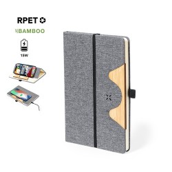 Bloc Notes Éco-responsable et Pratique avec Chargeur Dalou Matières : bambou Couleurs : gris 2