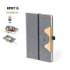 Bloc Notes Éco-responsable et Pratique avec Chargeur Dalou Matières : bambou Couleurs : gris personnalisable avec votre logo
