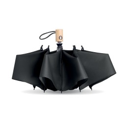 Parapluie pliable  190T en RPET de 23'' - LEEDS Matières : métal Couleurs : noir 2