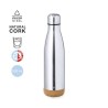 Bouteille Isotherme Éco-responsable Personnalisée Thermique Dagles Matières : liège Couleurs : argenté personnalisable avec votr
