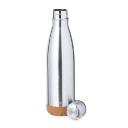 Bouteille Isotherme Éco-responsable Personnalisée Thermique Dagles Matières : liège Couleurs : argenté cadeau entreprise pas che
