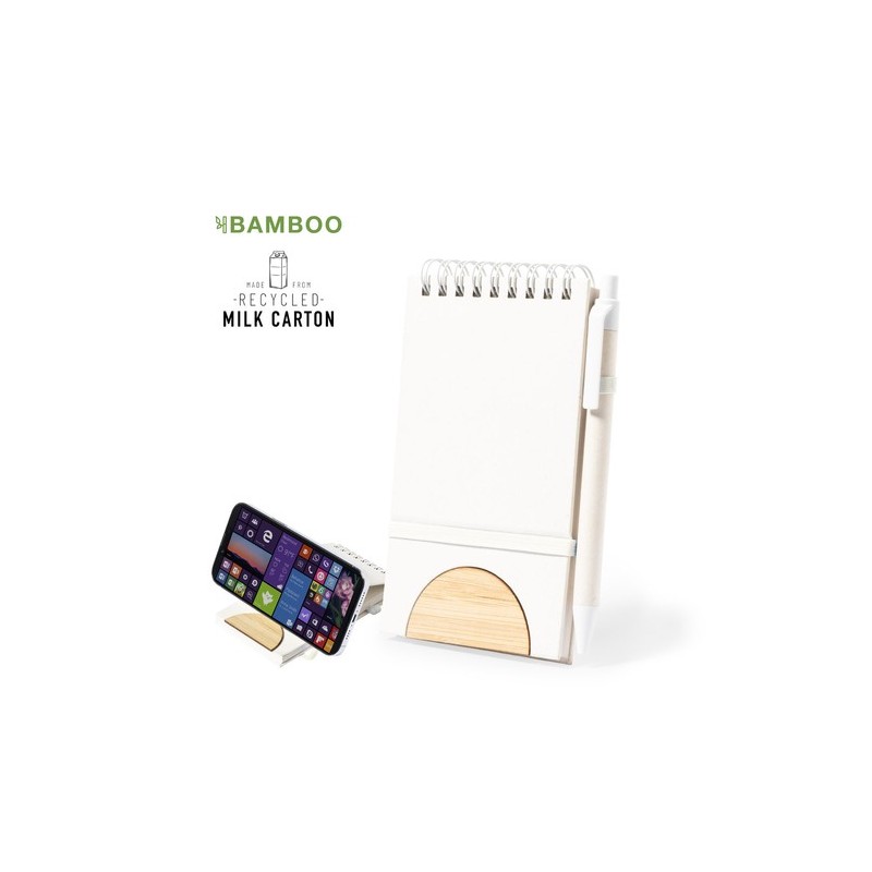 Cahier Éco-responsable Personnalisé - Support Minnak Matières : bambou