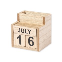 Porte-Crayons Éco-responsable Personnalisé avec Calendrier Perpétuel Laorek Matières : MDF 2