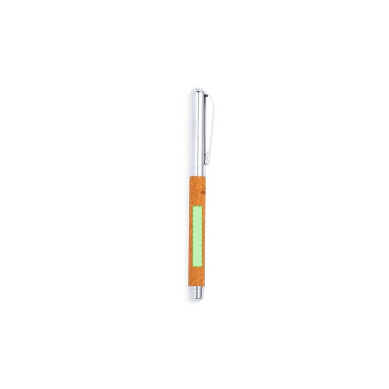 Set Éco-responsable de Stylos et Rollers Personnalisés Vincen pas cher Matières : cuir recyclé accessoire événementiel unique