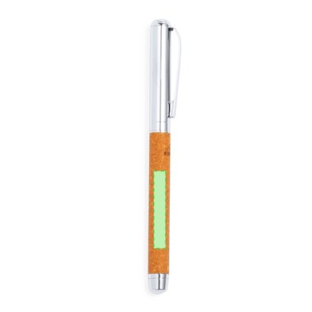 Set Éco-responsable de Stylos et Rollers Personnalisés Vincen pas cher Matières : cuir recyclé accessoire événementiel unique