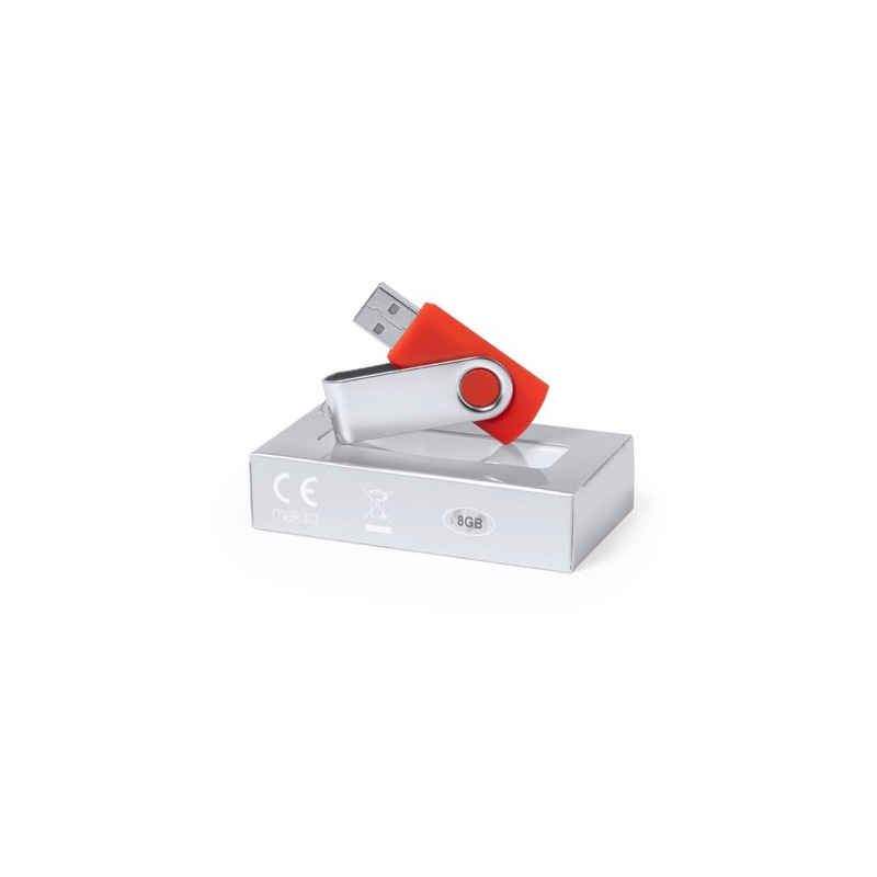 Clé USB Personnalisée 8GB Éco-responsable Idéale pour la Promotion Yeskal Couleurs : rouge personnalisation sur mesure