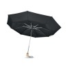 Parapluie pliable  190T en RPET de 23'' - LEEDS Matières : métal Couleurs : noir goodies entreprise design