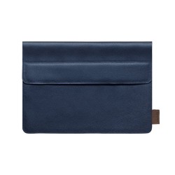 Housse Éco-responsable Personnalisée pour Ordinateur Portable - Kroll Matières : cuir recyclé Couleurs : bleu marine