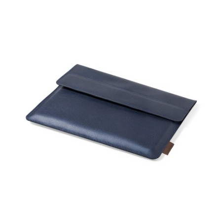 Housse Éco-responsable Personnalisée pour Ordinateur Portable - Kroll Matières : cuir recyclé Couleurs : bleu marine marquage la