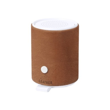 Haut-Parleur Éco-responsable Bluetooth Personnalisé - Sotep RCS Matières : cuir recyclé Couleurs : marron