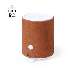 Haut-Parleur Éco-responsable Bluetooth Personnalisé - Sotep RCS Matières : cuir recyclé Couleurs : marron 2