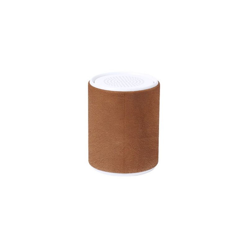 Haut-Parleur Éco-responsable Bluetooth Personnalisé - Sotep RCS Matières : cuir recyclé Couleurs : marron cadeau entreprise pas 