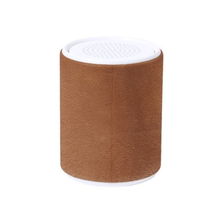 Haut-Parleur Éco-responsable Bluetooth Personnalisé - Sotep RCS Matières : cuir recyclé Couleurs : marron cadeau entreprise pas 